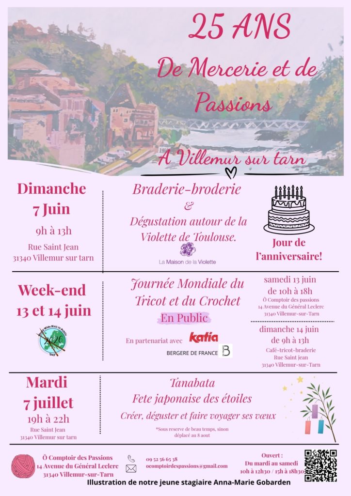 Venez fêter les 25 ans de la mercerie -Villemur sur Tarn